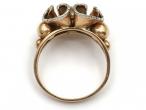 Retro diamond set scrolling dress ring in 18kt yellow gold