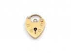 Vintage heart lock pendant in 9kt yellow gold