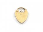 Vintage heart lock pendant in 9kt yellow gold