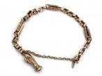 Antique fancy link bracelet with eagle head clasp in rose gold