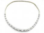 French 18kt white gold and diamond necklace