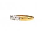 Zig zag diamond set half eternity ring in 18kt yellow gold