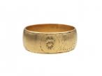 1961 floral engraved 7.5mm wedding ring in 22ct yellow gold