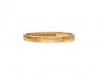 1953 flower engraved 2.2mm wedding ring in 22ct yellow gold