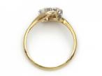 Antique Diamond Toi et Moi Two Stone Twist Ring in 18kt Yellow Gold