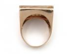 Retro 12kt rose gold and diamond chunky knuckle ring