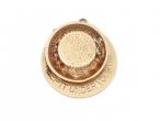 Vintage 9kt yellow gold 'Keep it under your hat' pendant