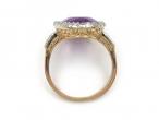 1920s Amethyst & Diamond Oval Cluster Ring