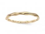 Vintage 9kt yellow gold soft twist hinged bangle