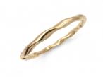 Vintage 9kt yellow gold soft twist hinged bangle