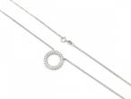 Modern diamond eternity pendant in 18kt white gold