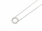 Modern diamond eternity pendant in 18kt white gold