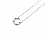Modern diamond eternity pendant in 18kt white gold