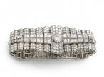 Art Deco diamond panel bracelet in platinum
