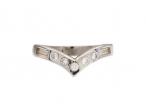 Platinum Diamond Set Wishbone Wedding Ring