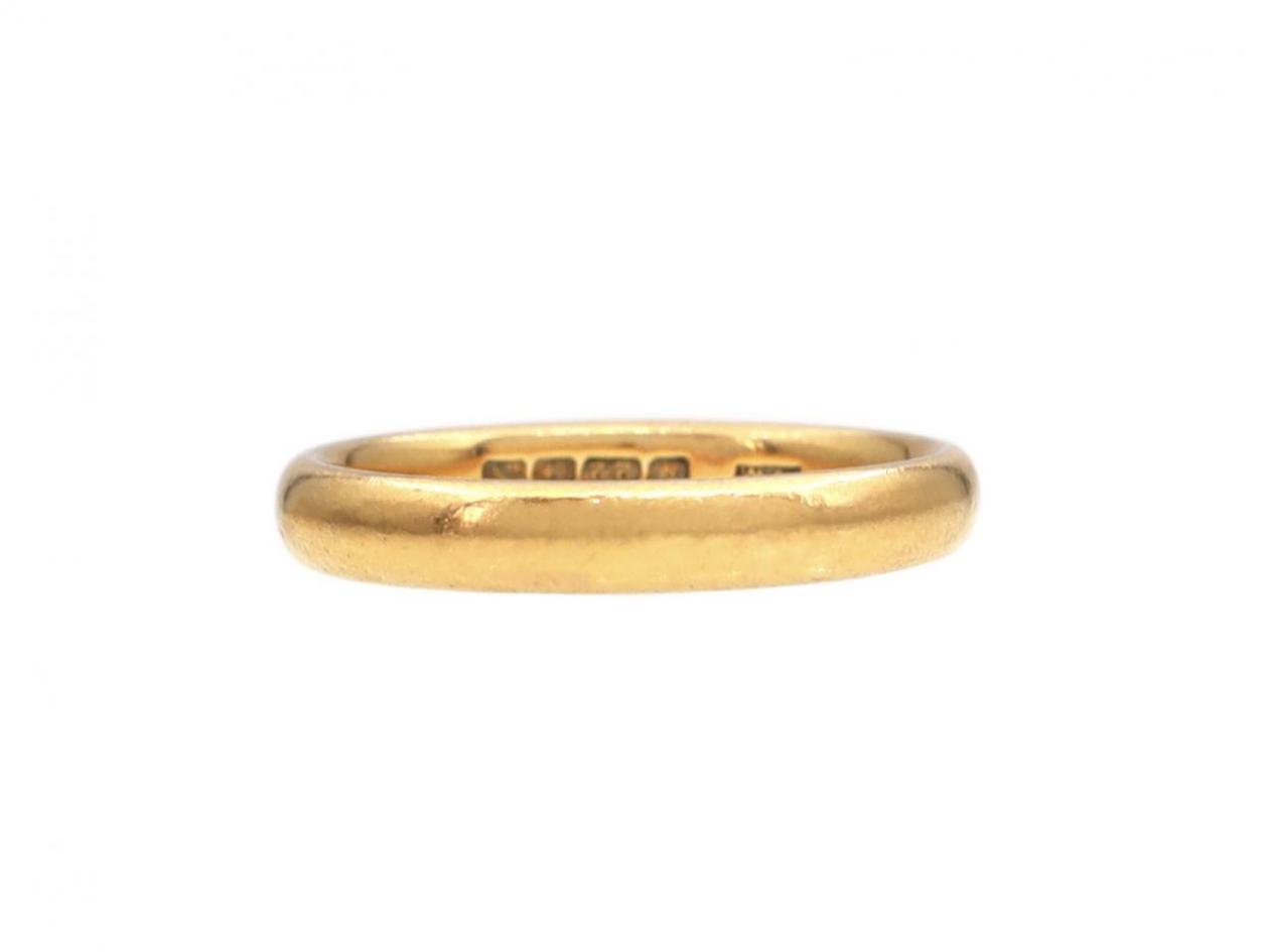 1937 22kt yellow gold 3.3mm comfort fit wedding ring