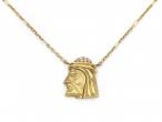 Vintage Diamond Set Wise Man Necklace in 18kt Yellow Gold
