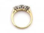 Vintage diamond three stone engagement ring in 18kt yellow gold