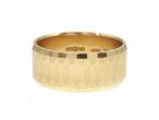 Retro 18kt yellow gold faceted 8mm wedding ring