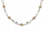 Retro torpedo and sphere link necklace and bracelet set in 9kt gold