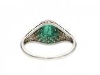 1920s sugarloaf emerald and diamond bombe cluster ring