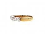 Seven stone diamond ring in 18kt yellow gold