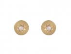 Victorian conversion diamond star disk earrings in 18kt yellow gold