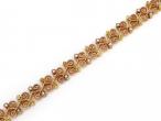 Antique French seed pearl, rose and yellow gold scrolling bracelet