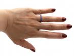 Vintage Square Sapphire Full Eternity Ring in 18kt White Gold