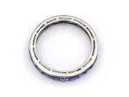 Vintage Square Sapphire Full Eternity Ring in 18kt White Gold