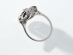 Art Deco Diamond Shield Ring in Platinum