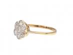 Edwardian diamond set daisy cluster engagement ring in gold