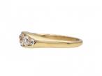 Antique five stone diamond navette ring in 18kt yellow gold