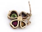 Child & Child Four Leaf Clover Brooch in 9kt Yellow Gold