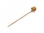 Antique sapphire and yellow gold knot stickpin