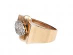 1940s diamond navette tank ring in 18kt yellow gold
