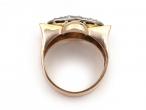 1940s diamond navette tank ring in 18kt yellow gold