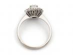Contemporary diamond cluster engagement ring in 18kt white gold