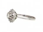 Contemporary diamond cluster engagement ring in 18kt white gold