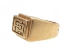 French Vintage 'AP' Signet Ring in 18kt Yellow Gold