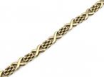 Vintage watch and crossover link bracelet in 9kt yellow gold