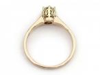Vintage 0.43ct Old European cut diamond carved solitaire ring in gold