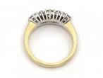 Vintage diamond three stone cluster ring in 18kt yellow gold