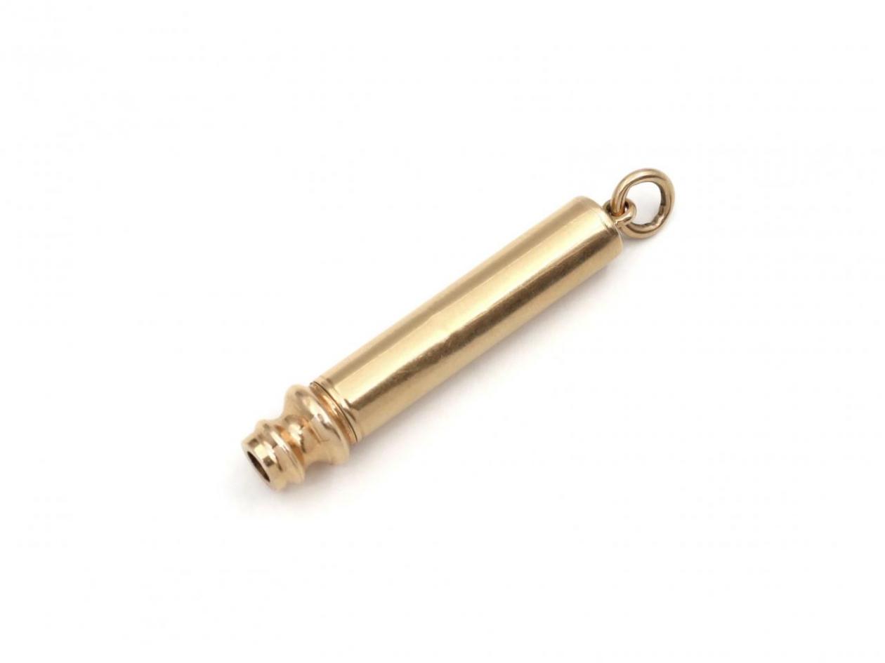 Victorian 9kt yellow gold propelling pencil pendant