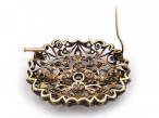 Early Victorian openwork pendant/brooch set with rose cut diamonds