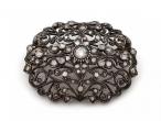 Early Victorian openwork pendant/brooch set with rose cut diamonds