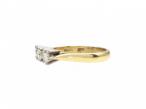 Vintage Three Stone Diamond Ring in 18kt Yellow Gold