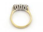 Vintage Three Stone Diamond Ring in 18kt Yellow Gold