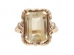 Vintage citrine cocktail ring in 14kt yellow gold