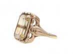 Vintage citrine cocktail ring in 14kt yellow gold